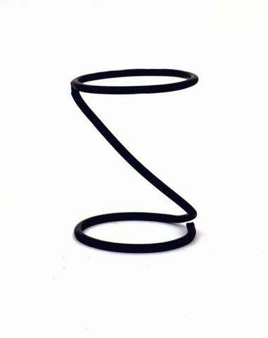 Wrought Iron Spiral Stand-7 Inches Tall, Inside Diameter of the ring is 5 Inches, Dark Bronze Color