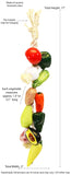 Small Ristra/ String of Ceramic Vegetables, with 11 Veggies-17 Inches Long
