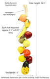 Small Ristra/String of Ceramic Fruits, with 11 Fruits-16.5 Inches Long