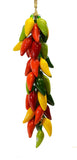 Small Ristra/ String of Ceramic Jalapeno Peppers, With 35-40 Peppers, 20 Inches Long