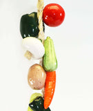 Large Ristra/ String of Ceramic Vegetables, with 11 Veggies, 30 Inches Long