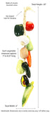 Large Ristra/ String of Ceramic Vegetables, with 11 Veggies, 30 Inches Long