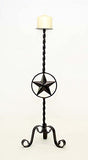Wrought Iron Star Candle Holder, Large- 22 Inches High