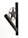 Iron Flag Pole Holder, Star Design-13 Inches High