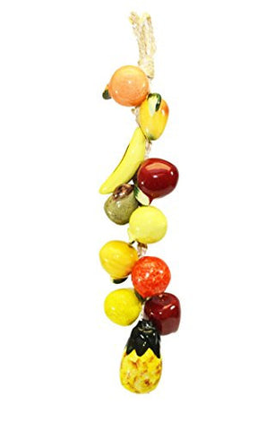 Small Ristra/String of Ceramic Fruits, with 11 Fruits-16.5 Inches Long