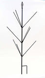Wrought Iron Bottle Tree Stake, Holds 9 Bottles-48 Inches High