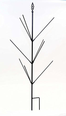 Wrought Iron Bottle Tree Stake, Holds 9 Bottles-48 Inches High
