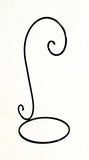 Wrought Iron Ornament or Globe Display Stand, Single Hook-16.5 Inches High