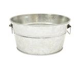 1.5 Gallon Galvanized Display Wash Tub with Handles- 5.5 Inches High x 10.75 Inches Diameter