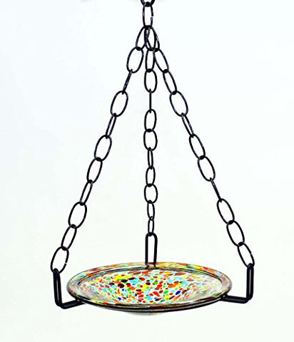 Small Hanging Bird Feeder with Confetti Bowl-16 Inches High X 8-10 Inches Wide
