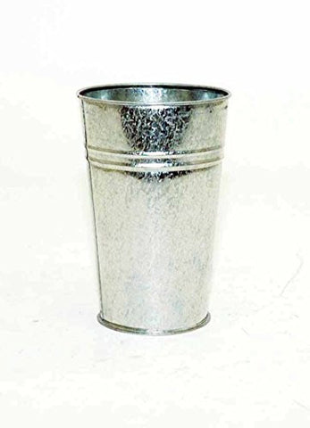 Galvanized French Flower Bucket-8.75 Inches High x 5.50 Inches Diameter