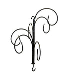 Six Hook Wrought Iron Hanging Ornament Display-17 Inches High X 16 Inches Wide, Painted Dark Bronze