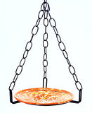 Small Hanging Bird Feeder with Cosmic Orange Bowl-16 Inches High X 8-10 Inches Wide