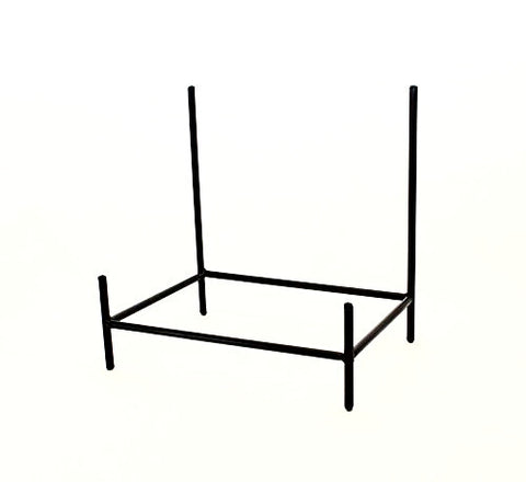 Wrought Iron Rectangular Bowl Stand-12 Inches High X 11.75 Inches Wide X 8 Inches in Diameter