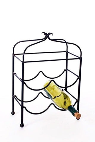Classic Four Bottle Wine Rack-16 Inches High x 10.5 Inches Wide x 6 Inches in Diameter
