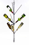 Wrought Iron Hanging Bottle Tree, Holds 9 Bottles-41 Inches High
