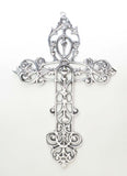 Polished Aluminum Wall Cross W/C's-15.25 Inches High