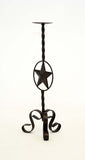 Wrought Iron Star Candle Holder, Medium-18 Inches High