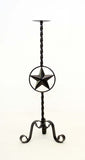 Wrought Iron Star Candle Holder, Large- 22 Inches High