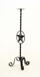 Wrought Iron Star Candle Holder, Large- 22 Inches High
