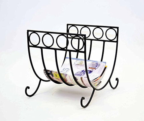 Wrought Iron Log Rack or Magazine Rack- 15 Inches High x 16 Inches Long x 14 Inches Wide