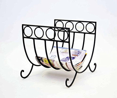 Wrought Iron Log Rack or Magazine Rack-15 Inches High X 16 Inches Long X 14 Inches Wide