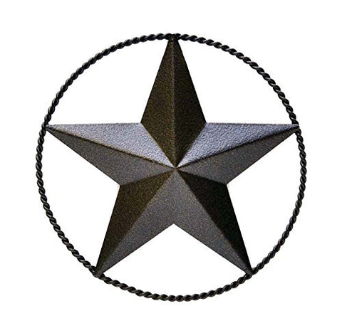 Wall Plaque Twisted Wire Ring with Star-8 Inches in Diameter