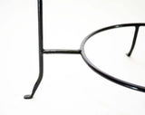 Handmade Wrought Iron Double Tier Plate Rack- 17.5 Inches High X 8 Inches Diameter