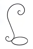 Wrought Iron Ornament or Globe Display Stand, Single Hook-16.5 Inches High