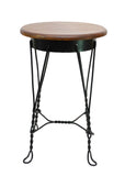 Wrought Iron Ice Cream Parlor Stool, Medium-20.25 Inches High x 13 Inches in Diameter