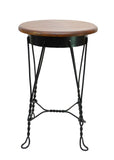 Wrought Iron Ice Cream Parlor Stool, Medium-20.25 Inches High X 13 Inches in Diameter