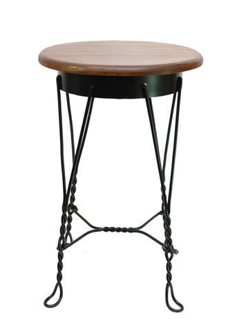 Wrought Iron Ice Cream Parlor Stool, Medium-20.25 Inches High X 13 Inches in Diameter