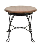 Wrought Iron Ice Cream Parlor Small Stool-12.5 Inches High X 13 Inches in Diameter