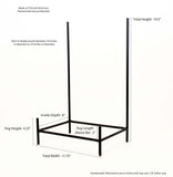 Handmade Wrought Iron Rectangular Bowl Stand, Bronze Color-19.5 Inches High X 11.75 Inches Wide X 8 Inches in Deep