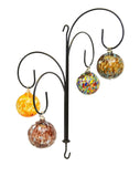 Four Hook Wrought Iron Hanging Ornament Display Stand-22 Inches High X 18.5 Inches Wide