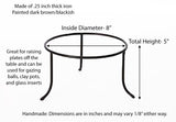 Metal Plate Riser-5 Inches High X 8 Inches in Diameter, Painted Bronze