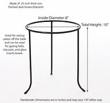 Metal Plate Riser-10 Inches High X 8 Inches in Diameter, Painted Bronze