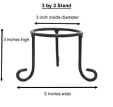 Laredo Import 3 by 3 Iron Display Stand, Med-3 Inches Diameter X 3 Inches High