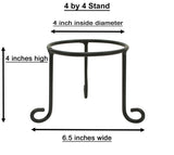 Laredo Import 4 by 4 Iron Display Stand, Lg-4 Inches Diameter X 4 Inches High