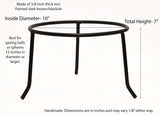 Wrought Iron Tripod Base-7 Inches High X 10 Inches Diameter