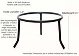 Wrought Iron Tripod Base-5.5 Inches High X 7.5 Inches Diameter