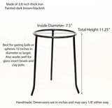 Wrought Iron Tripod Base-11.25 Inches High X 7.5 Inches Diameter