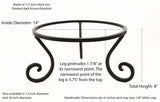 Handmade Wrought Iron Chimenea or Pot Stand, Bronze Color-8 Inches High X 14 Inches in Diameter