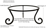 Wrought Iron Chimenea or Pot Stand-8 Inches High X 16 Inches in Diameter, Painted Bronze