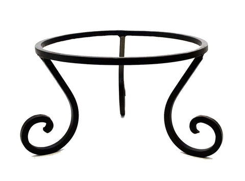 Forged Iron Pot Stand-8 Inches Tall x 12 Inches in Diameter, Painted Bronze
