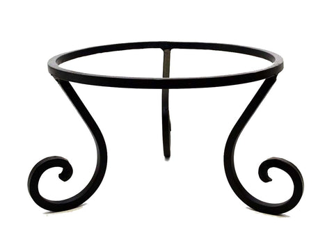 Forged Iron Pot Stand-8 Inches Tall X 12 Inches in Diameter, Painted Bronze