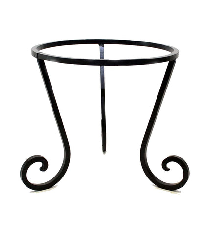 Wrought Iron Pot Stand-16 Inches High X 12 Inches in Diameter, Painted Bronze