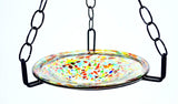 Small Hanging Bird Feeder with Confetti Bowl-16 Inches High x 8-10 Inches Wide