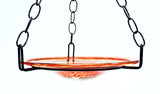 Small Hanging Bird Feeder with Confetti Red Bowl-16 Inches High X 8-10 Inches Wide