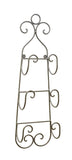 Wrought Iron Wall Towel/Wine Bottle Holder-28.5 Inches Tall x 8.5 Inches Wide